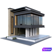 Concrete house 06 3D Model Corona