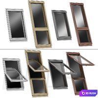 Roof windows Skylights 3D Model Vray, Corona