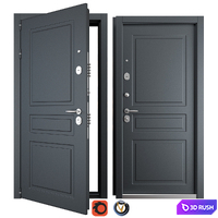 Entrance metal door Scandi 3 (Holz) 3D Model Vray, Corona