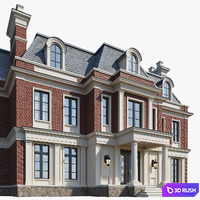 Classic house 4 3D Model Corona