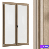 Wooden Window Modern - Windows Set 01 3D Model Vray, Corona