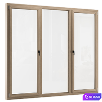 Wooden Window Modern - Windows Set 01 3D Model Vray, Corona