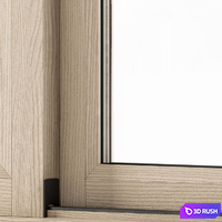 Sliding Wooden Window Modern - Windows Set 02 3D Model Vray, Corona