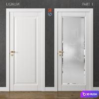 Doors Lignum Volkhovets part 1 white 3D Model Vray, Corona