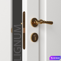 Doors Lignum Volkhovets part 1 white 3D Model Vray, Corona