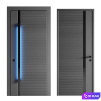 Entrance and interior door 3D Model Vray, Corona