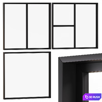 Stained glass windows / panoramic glazing 02 3D Model Vray, Corona