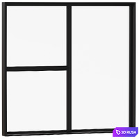 Stained glass windows / panoramic glazing 02 3D Model Vray, Corona
