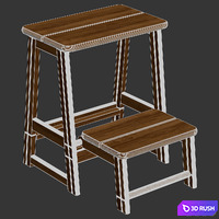 Zara Home - The folding ladder 3D Model Vray