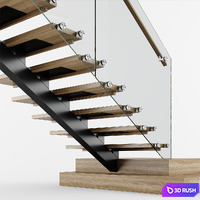 Modern interior stair 06 3D Model Vray