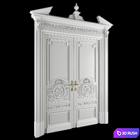 Versailles door set 3D Model Vray