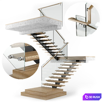 Modern interior stair 07 3D Model Vray