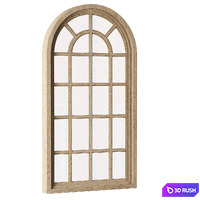 Arch Windows_v5 / Wooden arched window 3D Model Corona