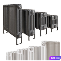 Multisec Column Radiator 3D Model Vray, Corona