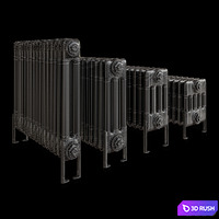 Multisec Column Radiator 3D Model Vray, Corona