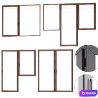 Window set 03 3D Model Vray, Corona