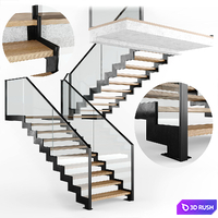 Modern interior stair 09 3D Model Vray