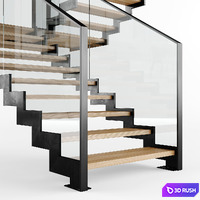 Modern interior stair 09 3D Model Vray