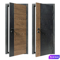 Front door 16 3D Model Vray, Corona