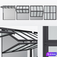 Aluminum window 11 3D Model Corona