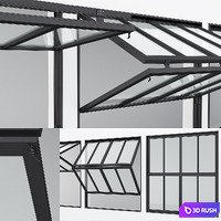 Aluminum window 11 3D Model Corona