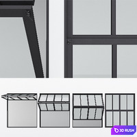 Aluminum window 11 3D Model Corona