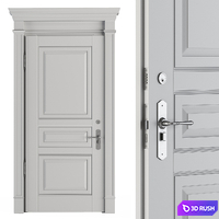 White Front Classic Door - Set 37 3D Model Vray, Corona