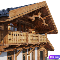 Country House 11 3D Model Vray, Corona