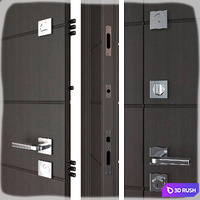 Entrance metal door Slim 2 (Favorit) 3D Model Vray, Corona