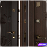 Entrance metal door Titan (Favorit) 3D Model Vray, Corona
