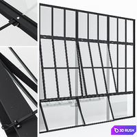 Aluminum window 17 3D Model Corona