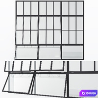 Aluminum window 17 3D Model Corona