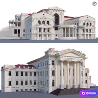 Administrative city building 3D Model Vray