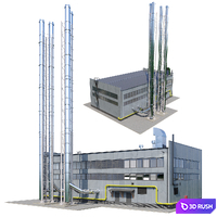 Boiler house 3D Model Corona
