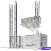 Boiler house 3D Model Corona