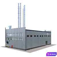 Boiler house 3D Model Corona
