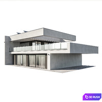 Modern house 19 | Night 3D Model Corona