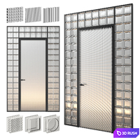 Glass Block Entry 01 3D Model Vray, Corona