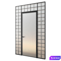 Glass Block Entry 01 3D Model Vray, Corona