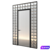 Glass Block Entry 01 3D Model Vray, Corona