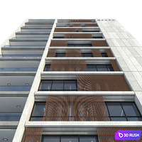 Modern office building No. 5 3D Model Vray, Corona