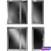 Metal swinging fire doors / Metal swinging fire doors 3D Model Vray, Corona