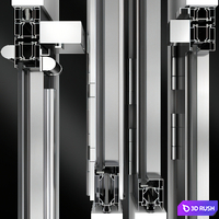 Metal swinging fire doors / Metal swinging fire doors 3D Model Vray, Corona