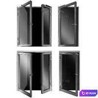 Metal swinging fire doors / Metal swinging fire doors 3D Model Vray, Corona