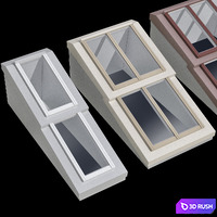 Modular roof window dormer skylight rooflight 3D Model Vray, Corona