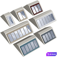 Modular roof window dormer skylight rooflight 3D Model Vray, Corona