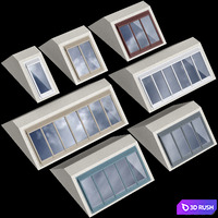 Modular roof window dormer skylight rooflight 3D Model Vray, Corona