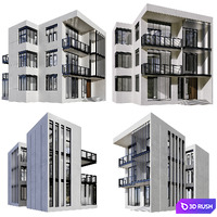 Residential Building No48 3D Model Vray, Corona