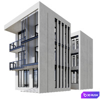Residential Building No48 3D Model Vray, Corona