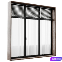 Modern windows 3D Model Vray, Corona